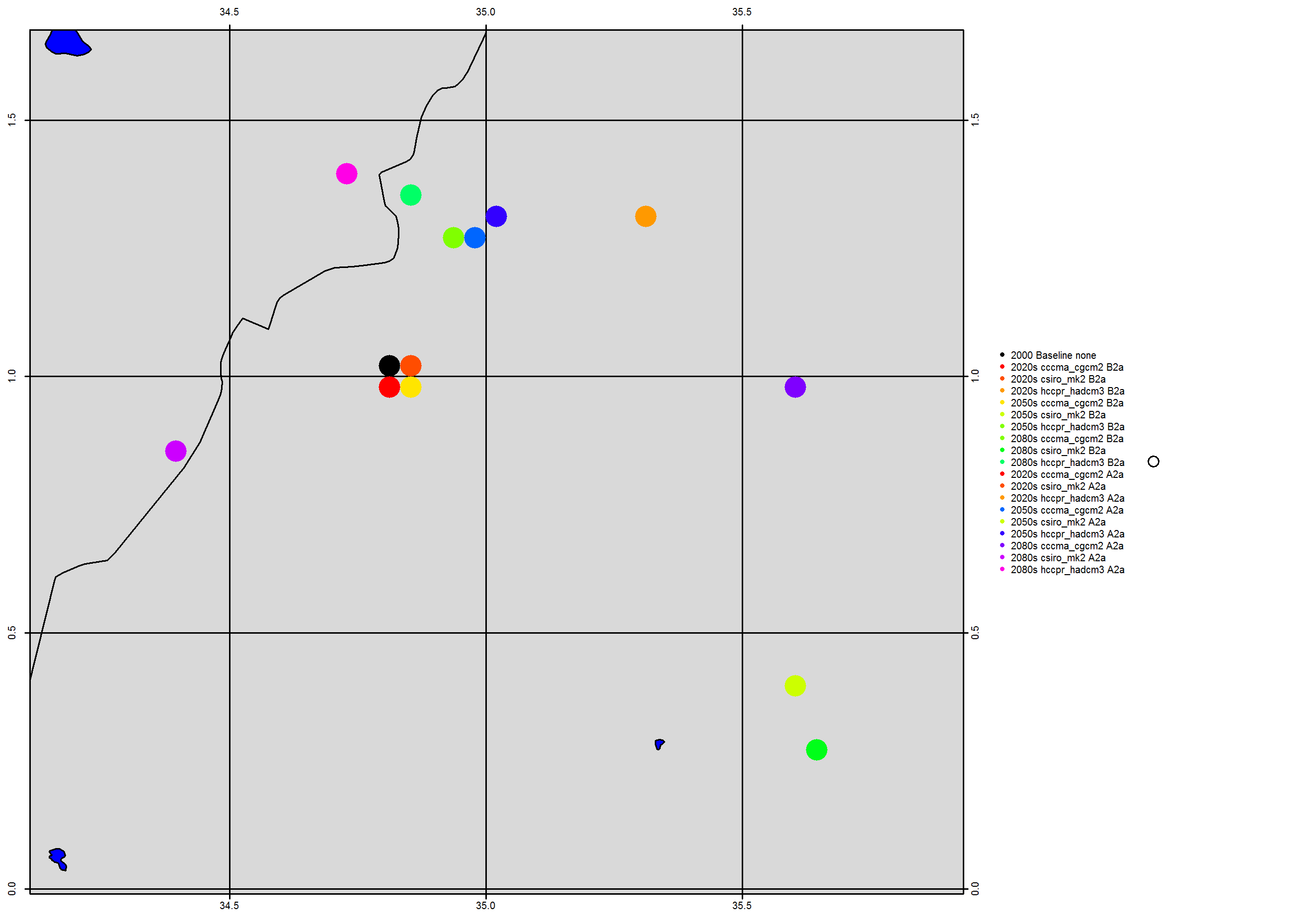 Map of spatial analogues